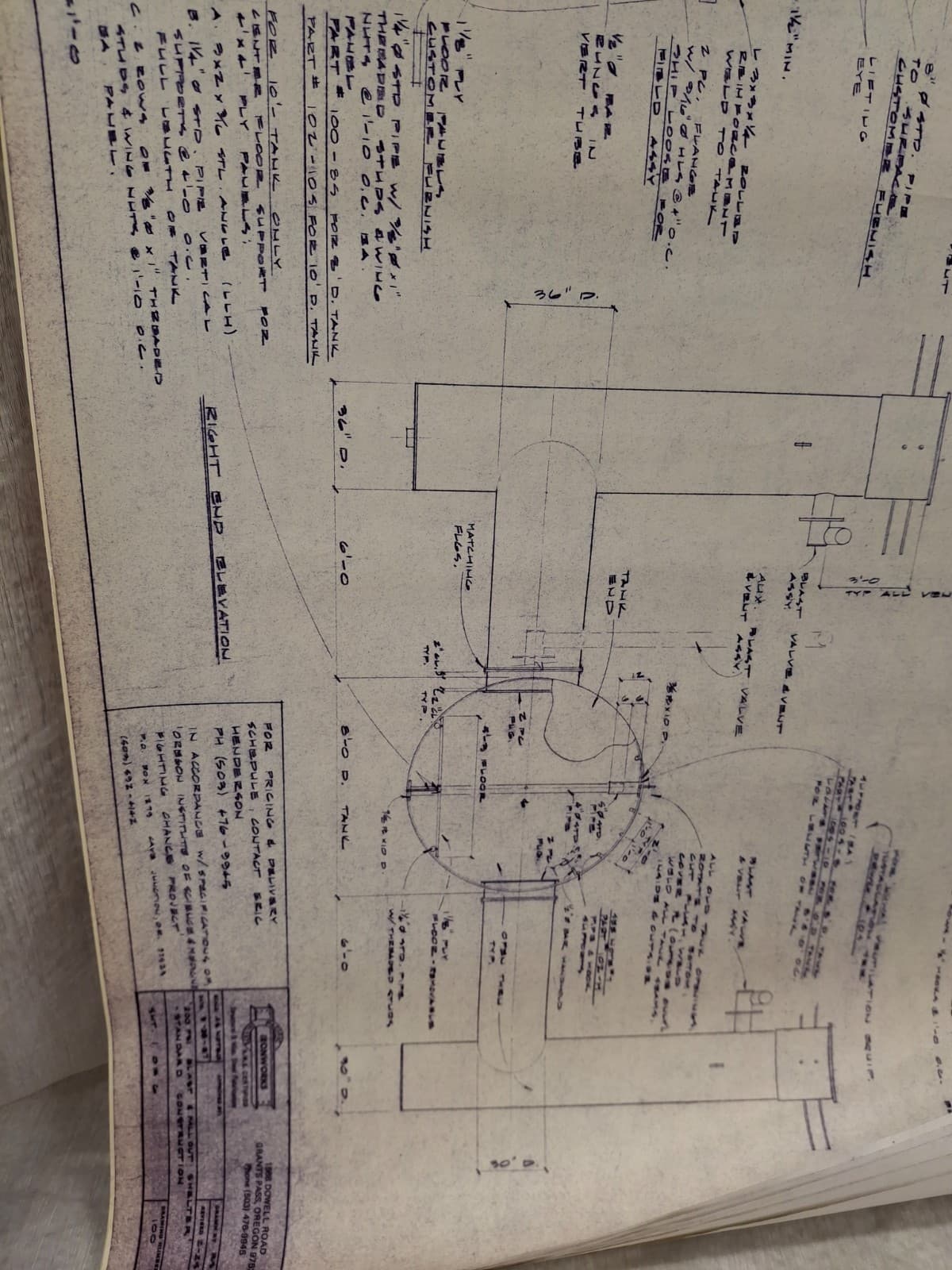 Iron Works 1987 200 PSI Blast & Fallout Shelter Standard Blueprints 6 Sheets 4