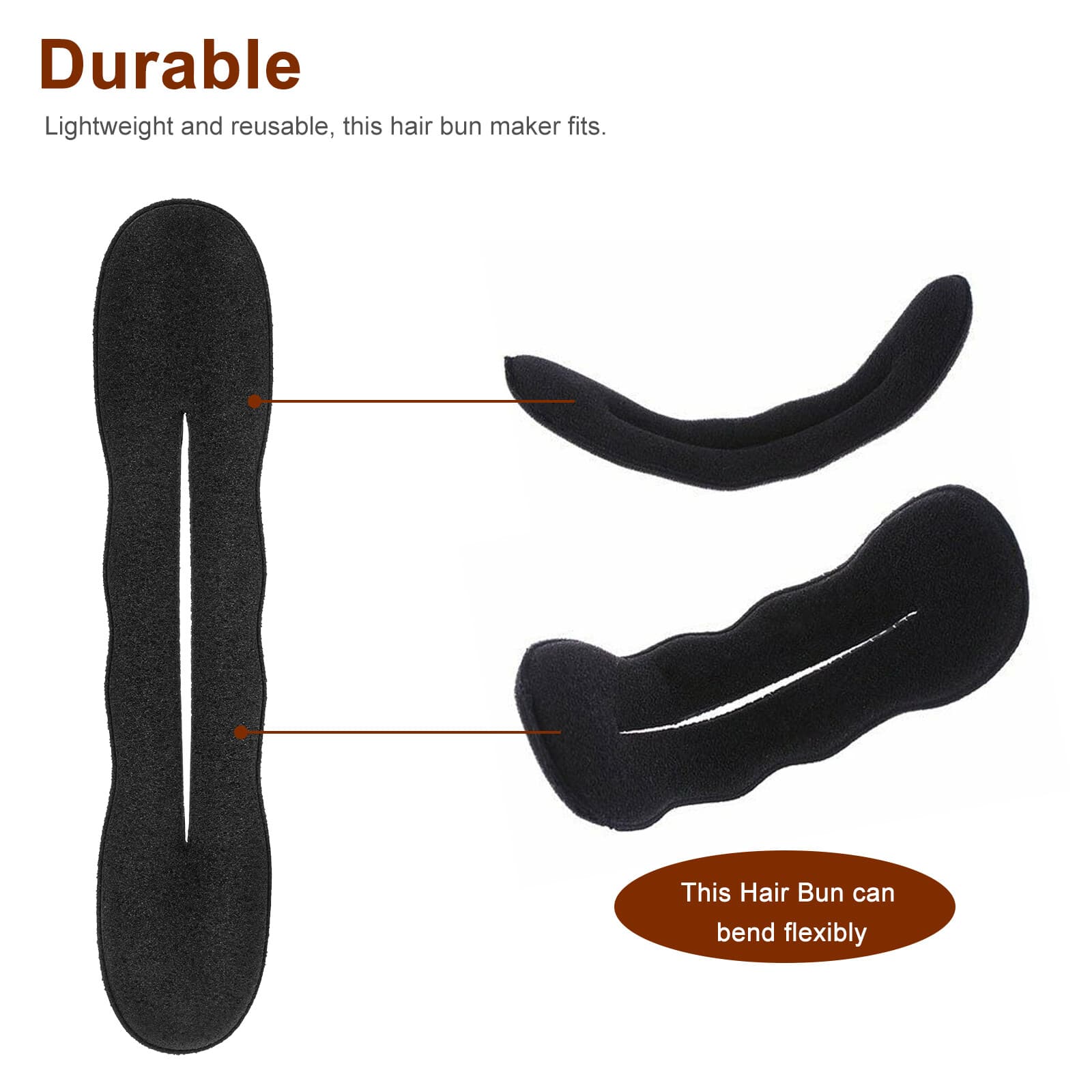 Hair Donut Bun Maker Magic Styling French Chignon Ballet Sock Updo DIY Tool 4PCS 2