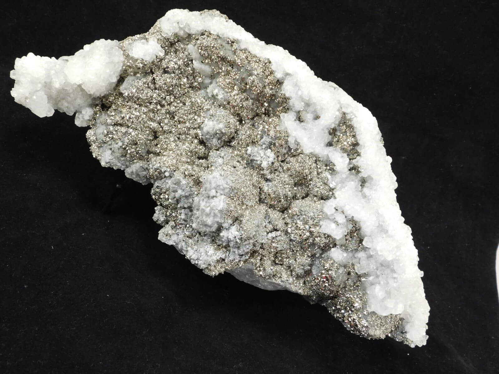 HUGE Pyrite Crystal Cluster With Fluorescent Calcite Crystals Mexico 2020gr 5