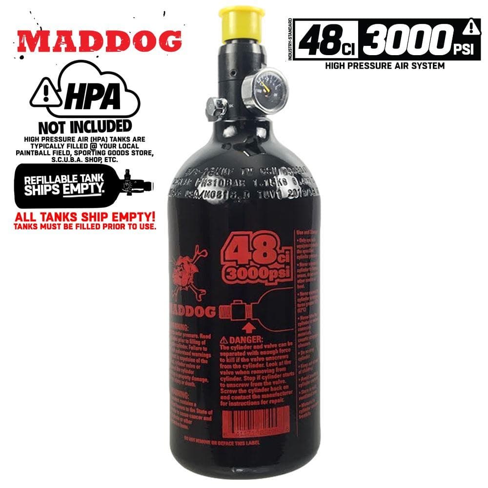 NEW Maddog 48ci 3000psi Aluminum Compressed Air HPA Paintball Tank N2