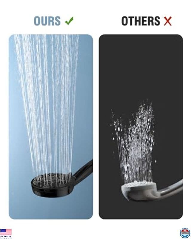 Shower Head With Handheld High Pressure 7 modes, Built-in Power Wash to Clear 5