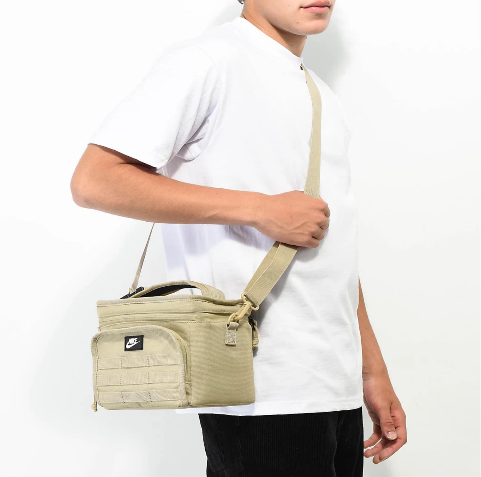 Nike Futura Sport Insulated PEVA Lunch Bag Kaki /Black/ Blue Tactical 6.75L 2