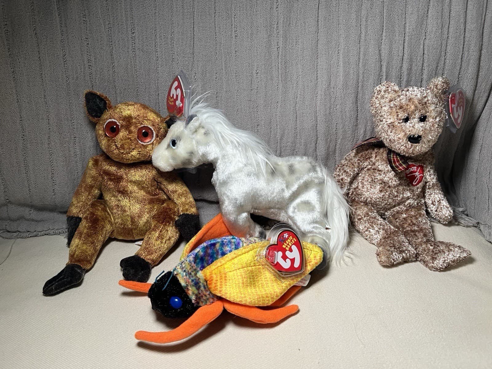 TY Beanie Babies Lot of 12 Some Less Common Booties Lightning Pounds More NEW 4