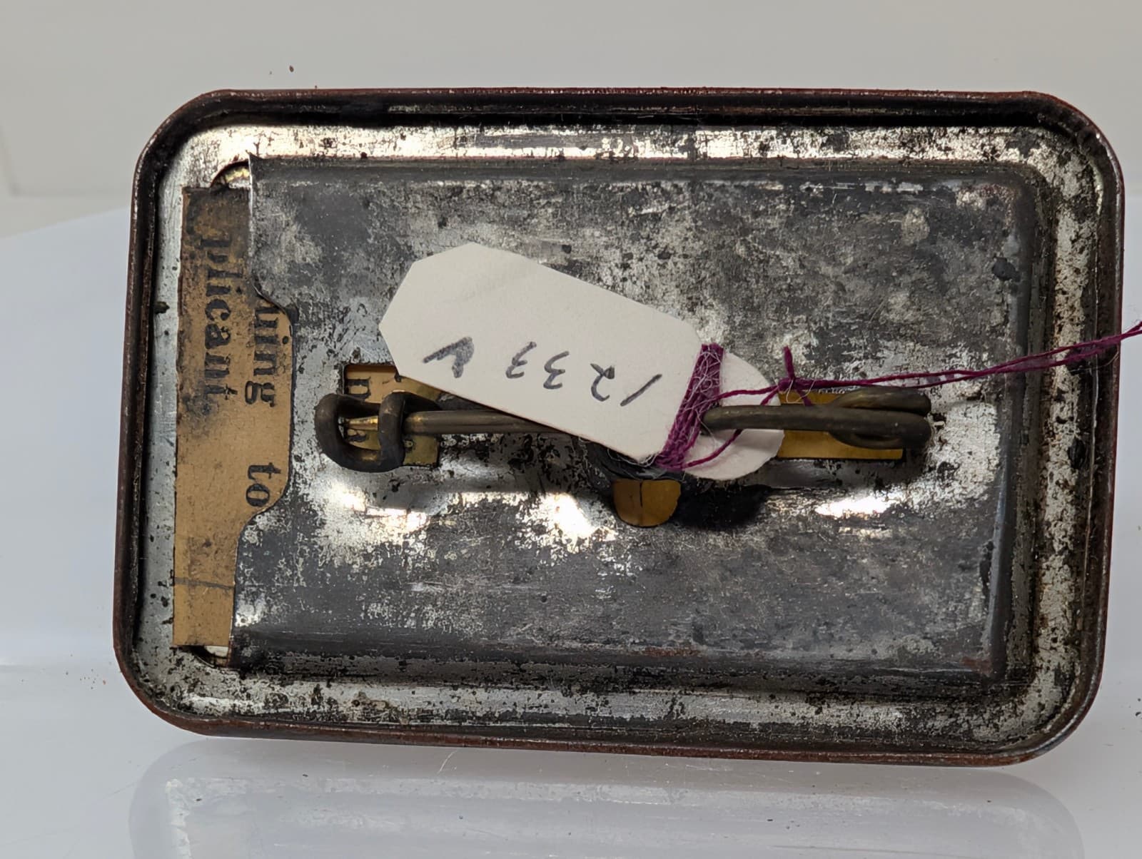 1940 State of OHIO Resident Fishing License Pin-Back Metal Frame Badge 3