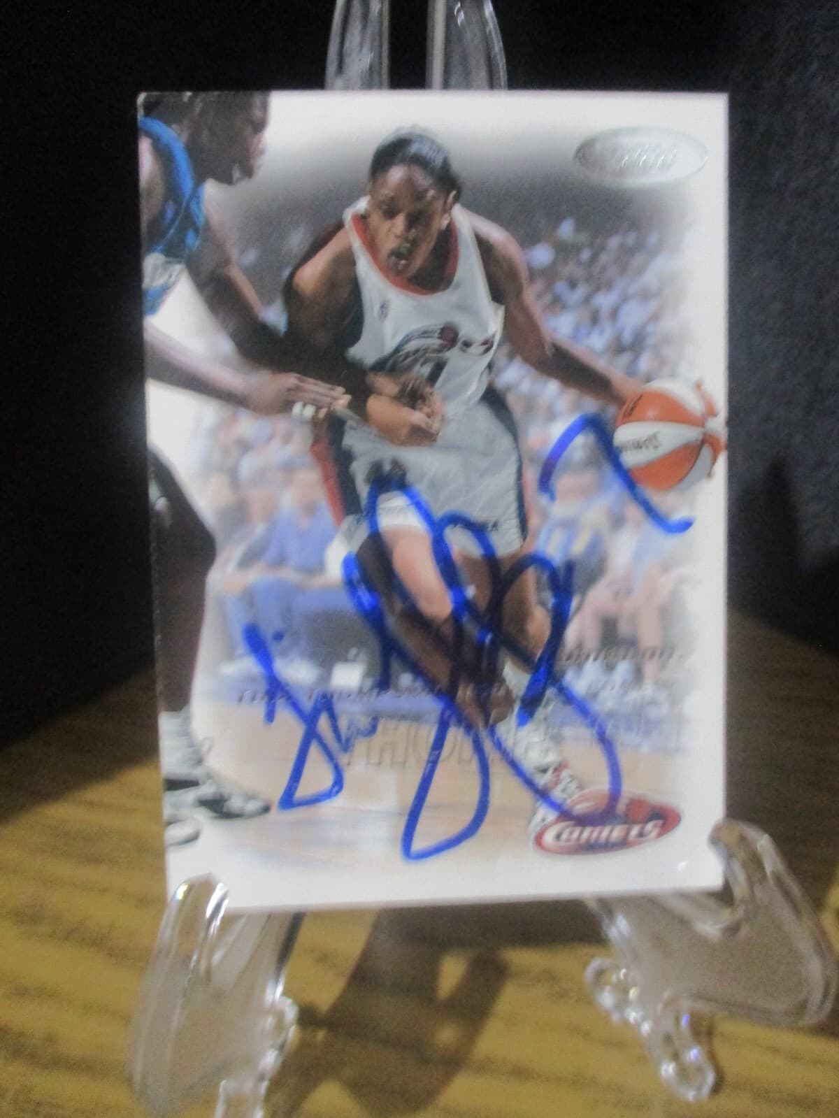 TINA THOMPSON AUTHENTIC SIGNED/AUTOGRAPHED FLEER CARD HOUSTON COMETS WNBA