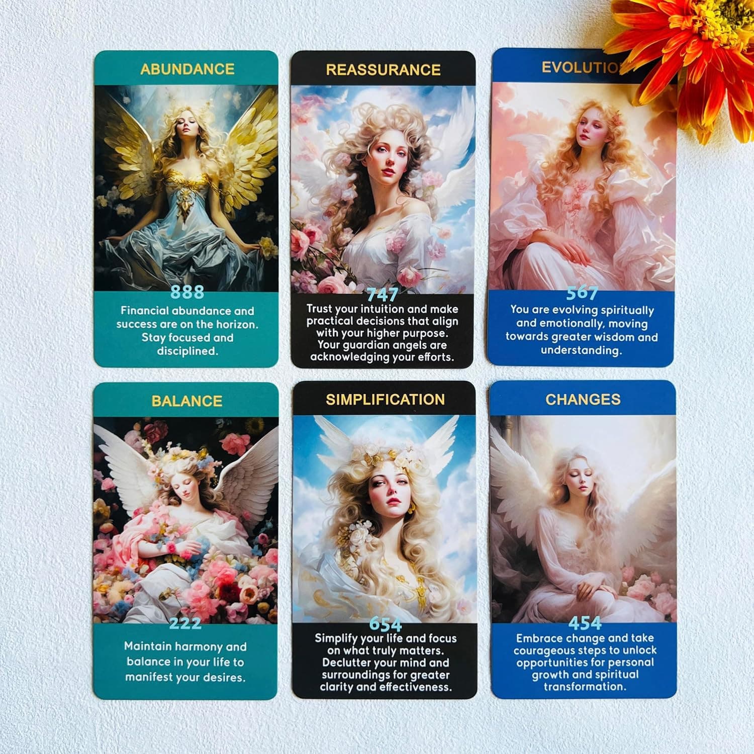 Angel Numbers Oracle Cards, Oracle Cards for Beginners, Enhance Your Spiritual J 3