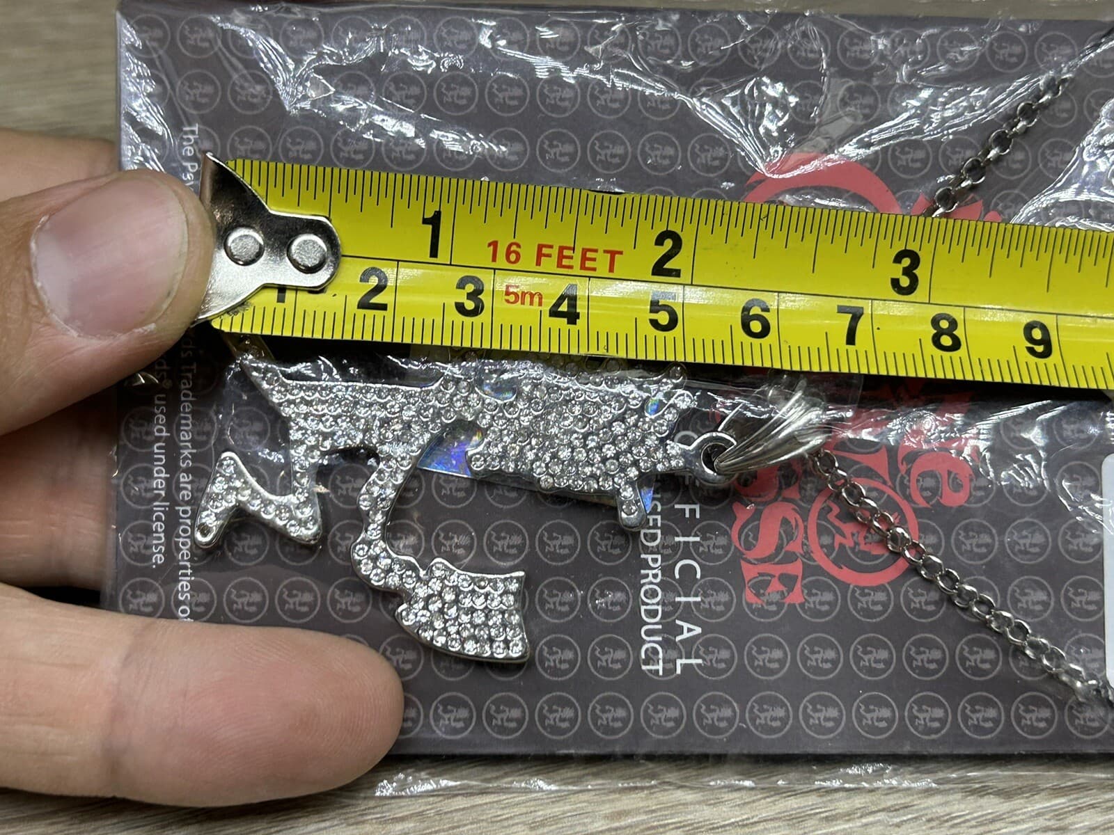 Official Licensed Juggalo Hatchetman Rhinestone Iced Necklace New 6