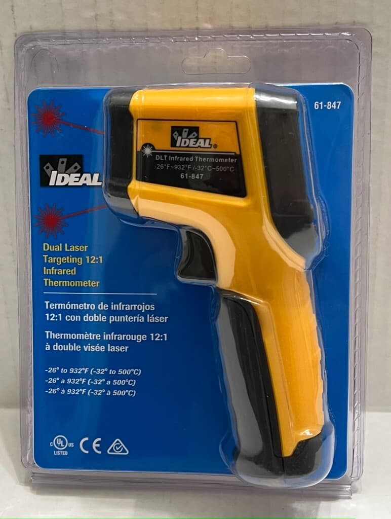 IDEAL 61-847 - Dual Laser Targeting 12:1 Infrared Thermometer NEW 2