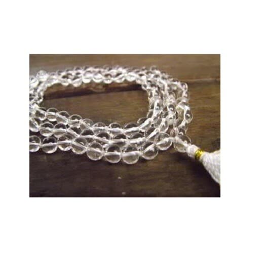 Sphatik / Crystal Jaap Mala for Puja Astrological Beads Positive Effect Hindu  2