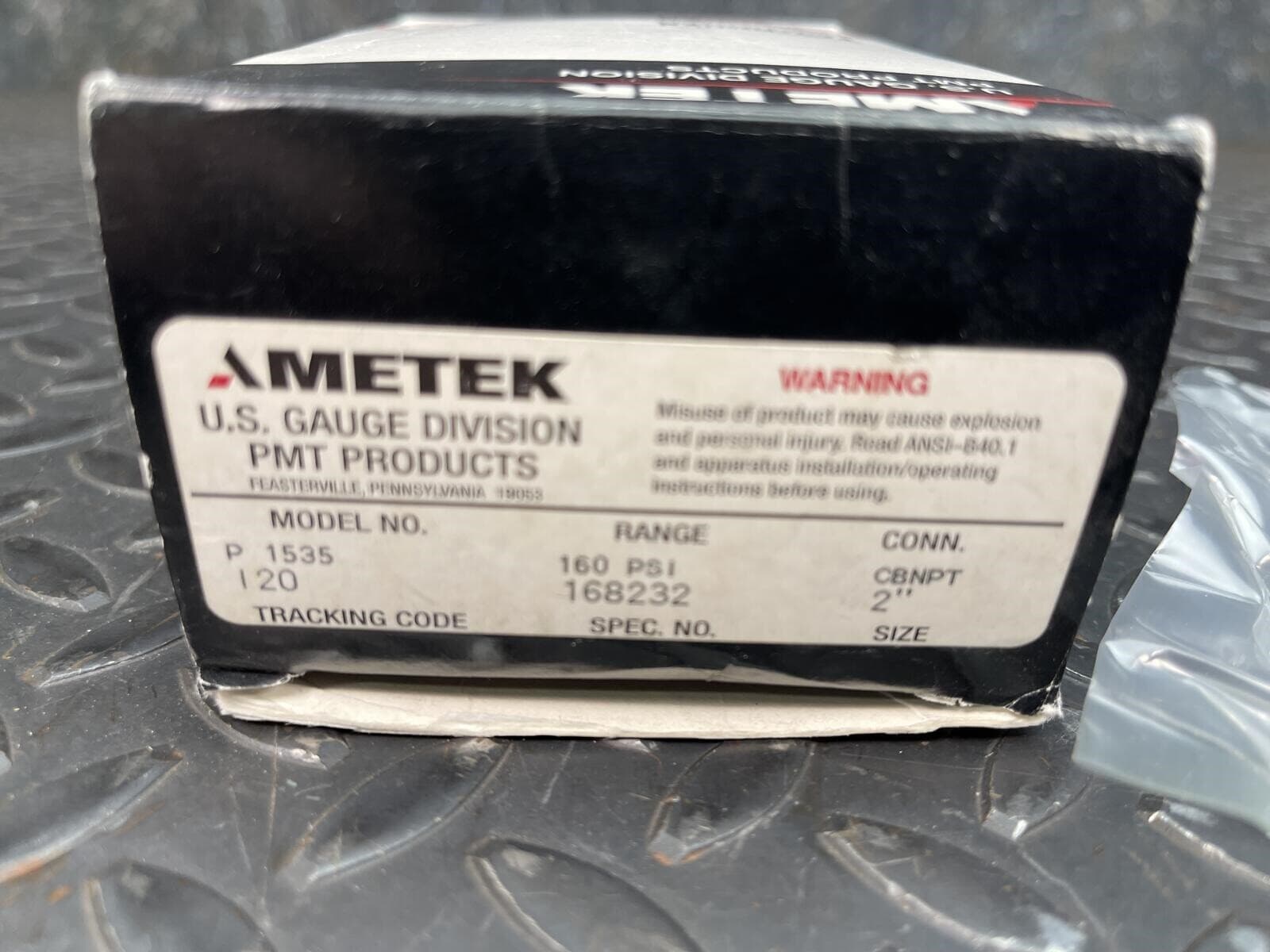 Ametek P 1535 Corrosion Resistant Gauge 160 PSI 2" Face CBNPT Connector 4