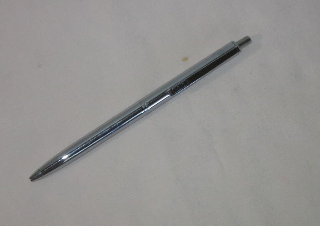 Vintage Paper Mate Double Heart Chrome Ballpoint Pen ~ Blue Refill. 2