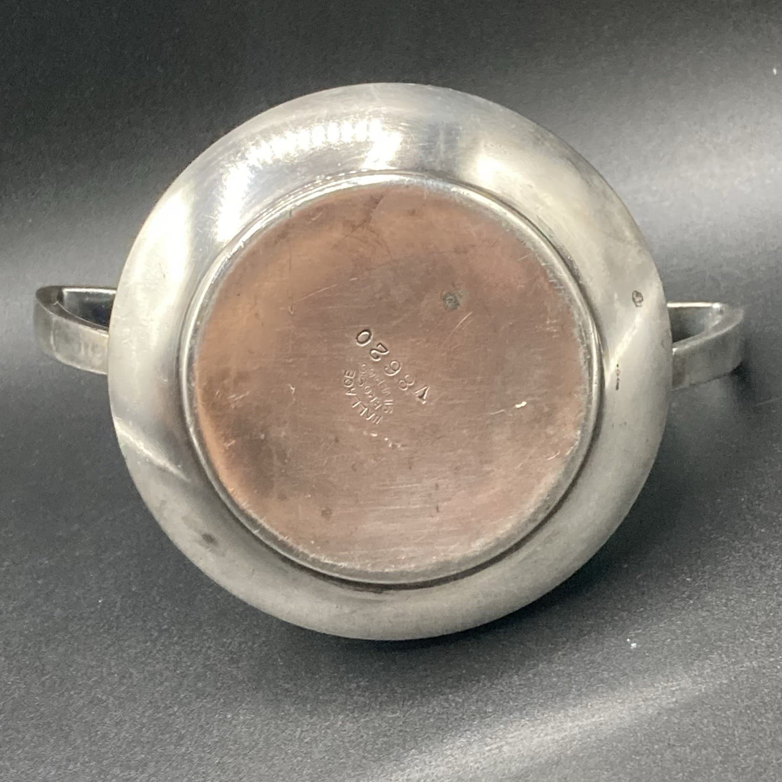 Vintage Antique Wallace Bros Silver Co. Silverplate Art Deco Sugar Container 6