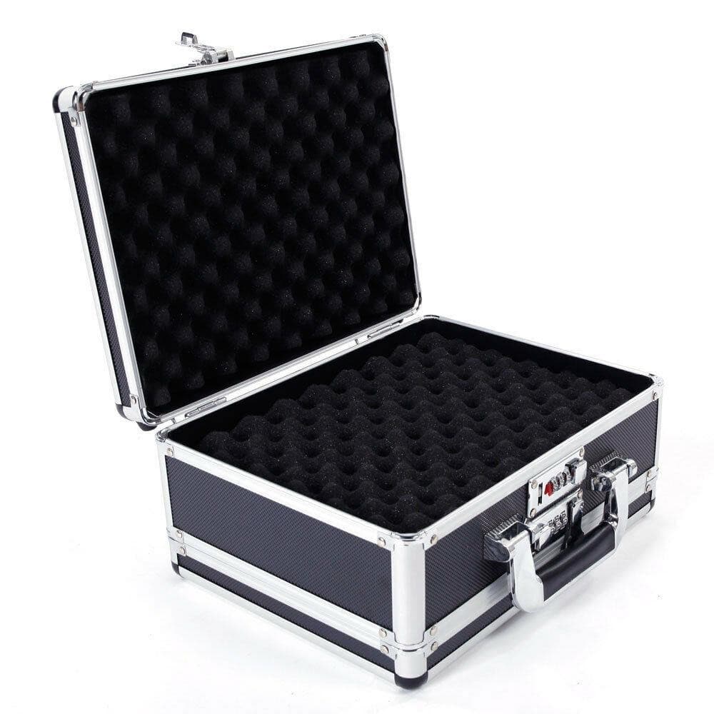 Double Aluminum Pistol Handgunc Carrying Case Digit Password Lock Safe Tool Box 4