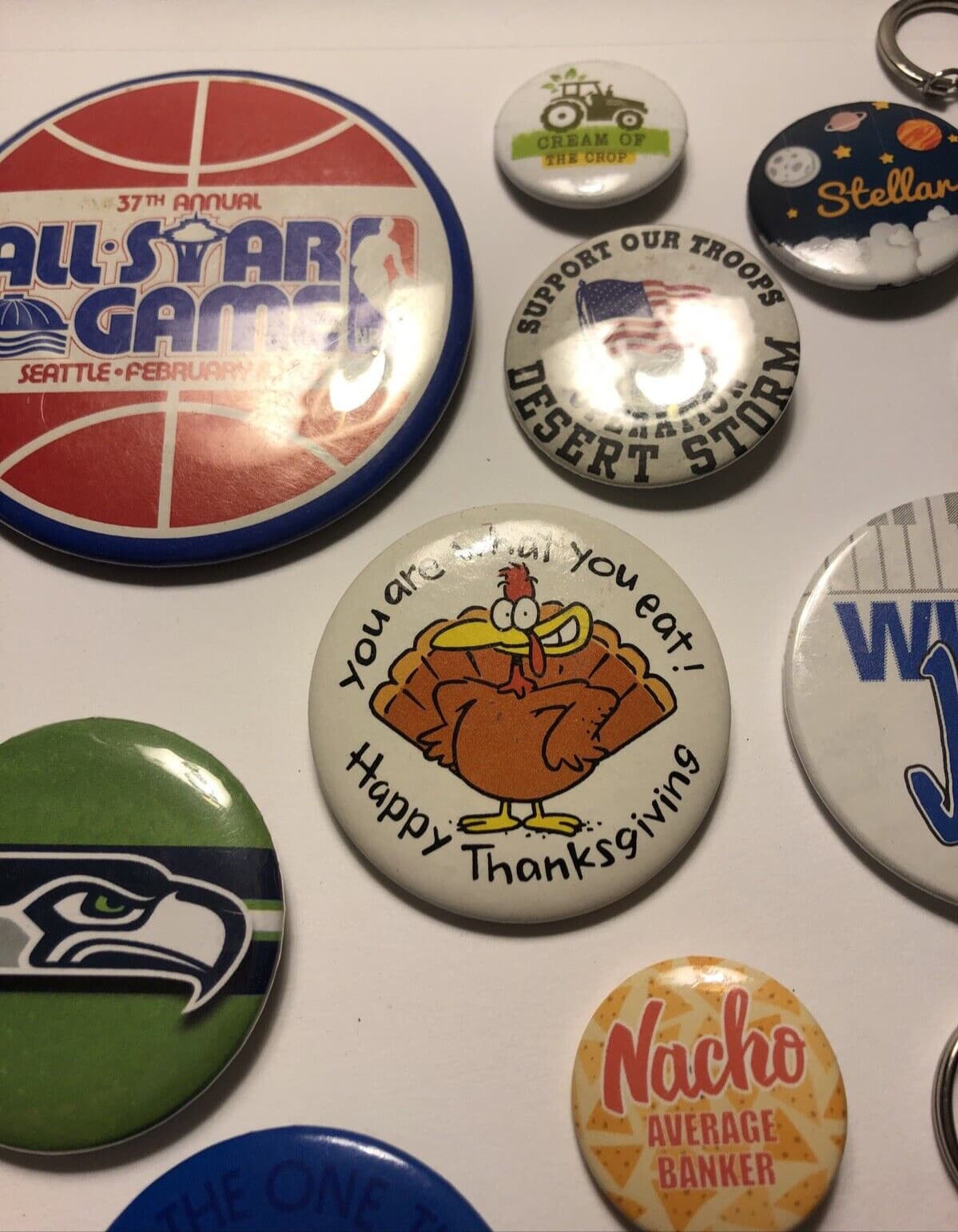 Pins Buttons Vintage To Now Lot As Is, As Seen, Seattle Pepsi Disney Spider-Man 5