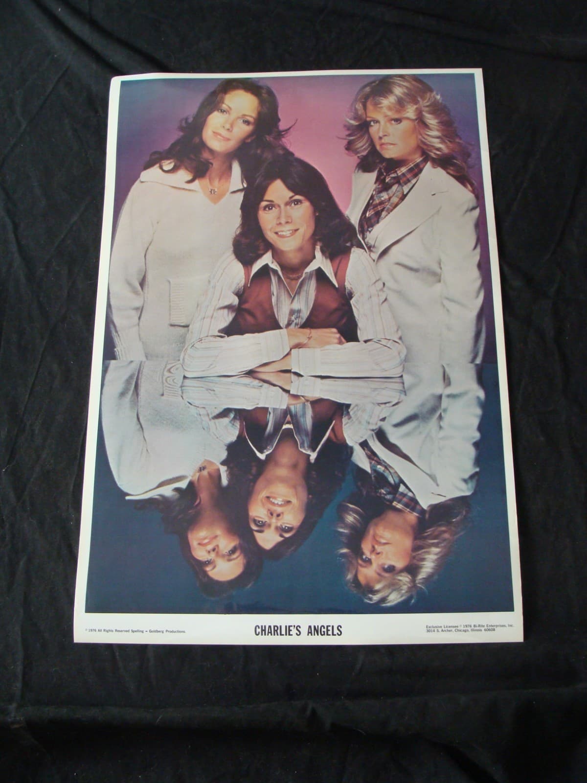 CHARLIES ANGELS poster FARRAH FAWCETT original 1976 23x35 commercially produced 2