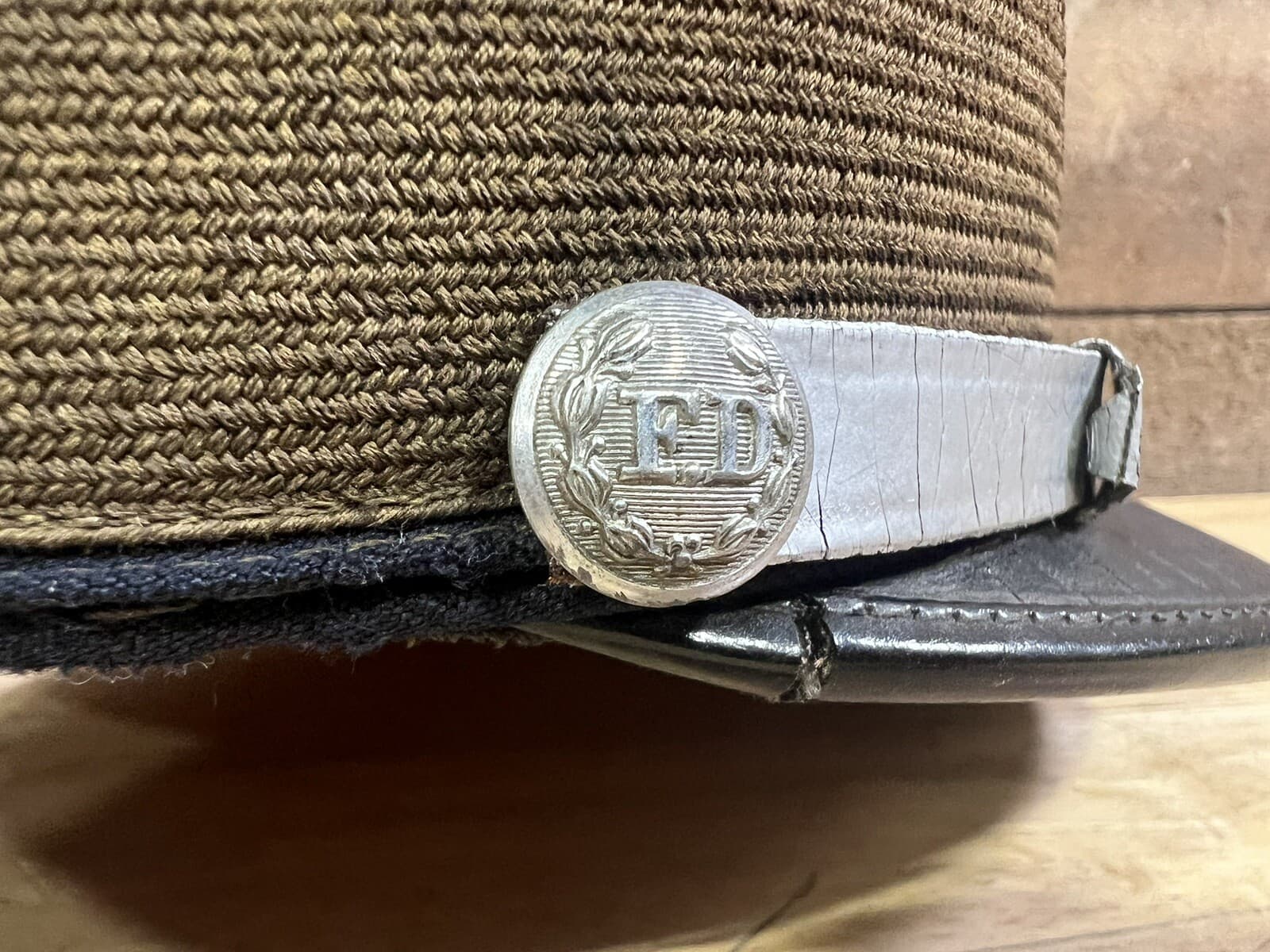 Vintage Fire Department Dress Hat Cap Size 7 6