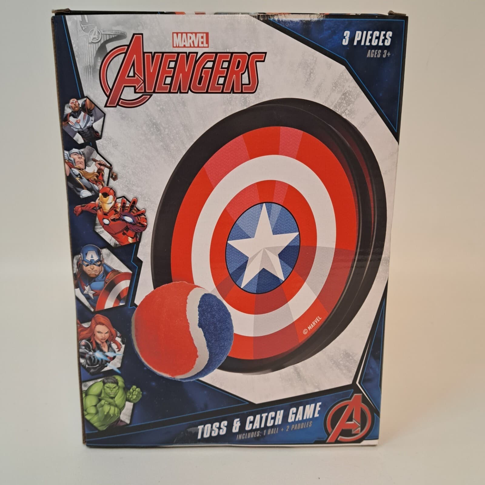 Marvel Avengers Tennis Ball Toss and Catch Game Grip Paddles Kids Outdoor Sports 2
