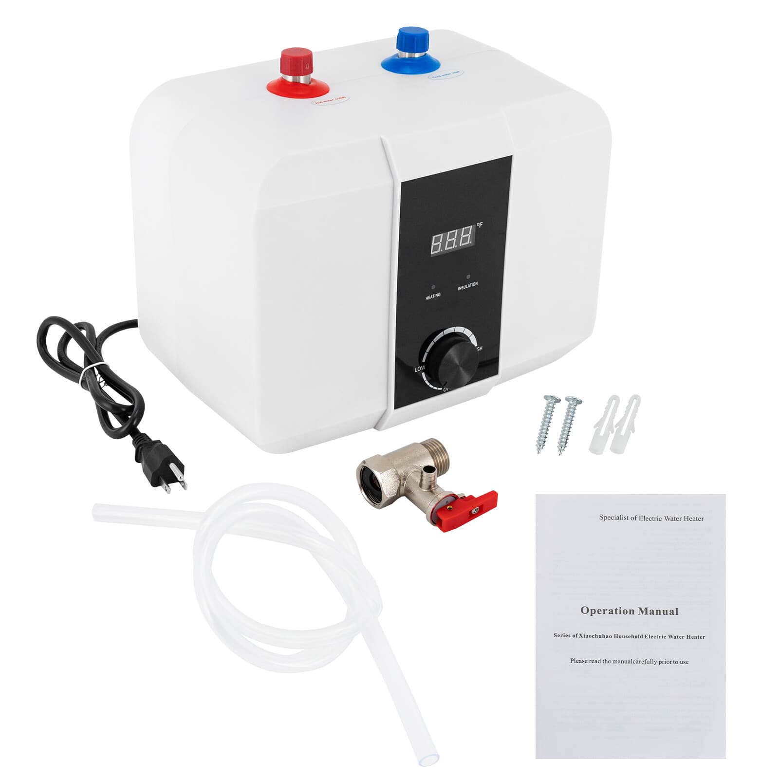 6L Electric Tank Hot Water Heater Bath Under Sink Mini Tank Water Heater 1500W 3