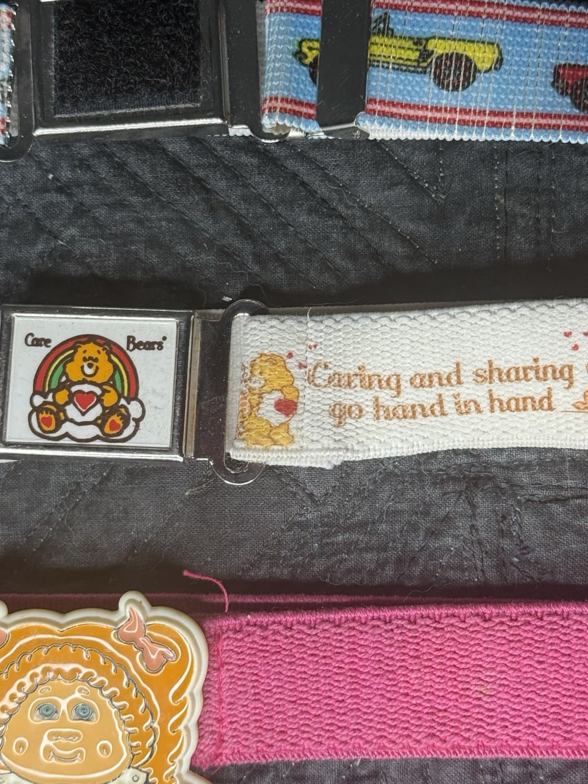 VTG 1982 Magnet Care Bears Tender Heart Friend Belt 1984 Cabbage Patch Kids Adj 4