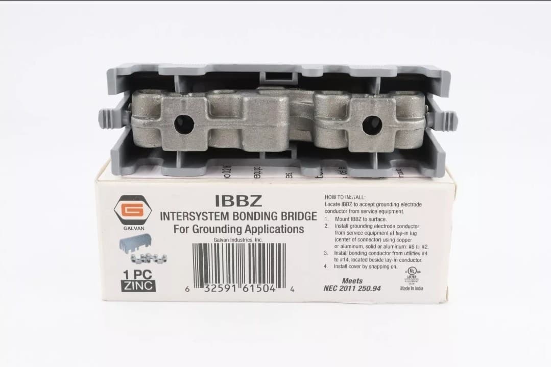GALVAN IBBZ intersystem bonding bridge for grounding applications, Zinc 3