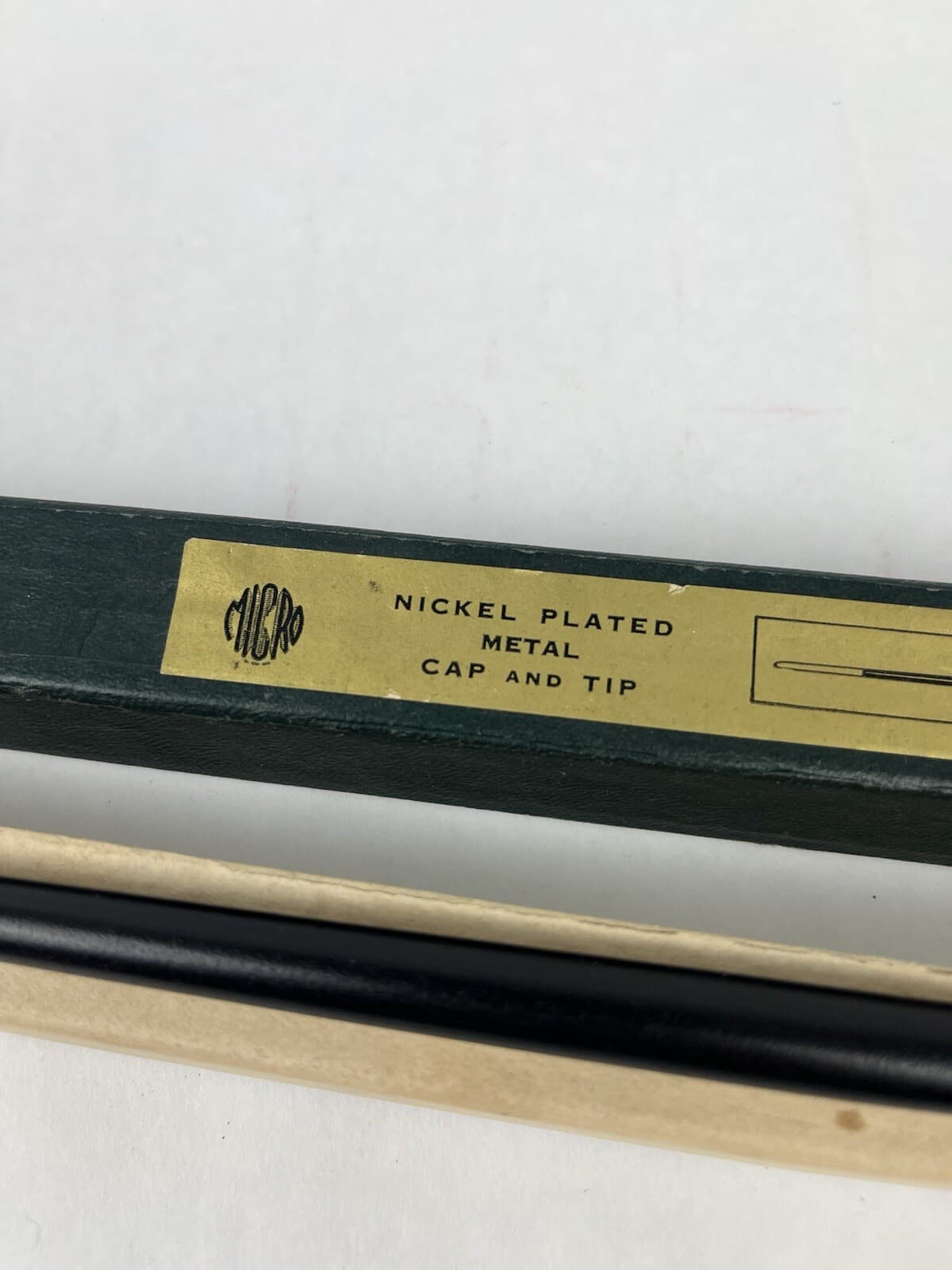 Vtg Micro Conductors Presentation Baton No. 400 Imitation Ebony Nickel Plated