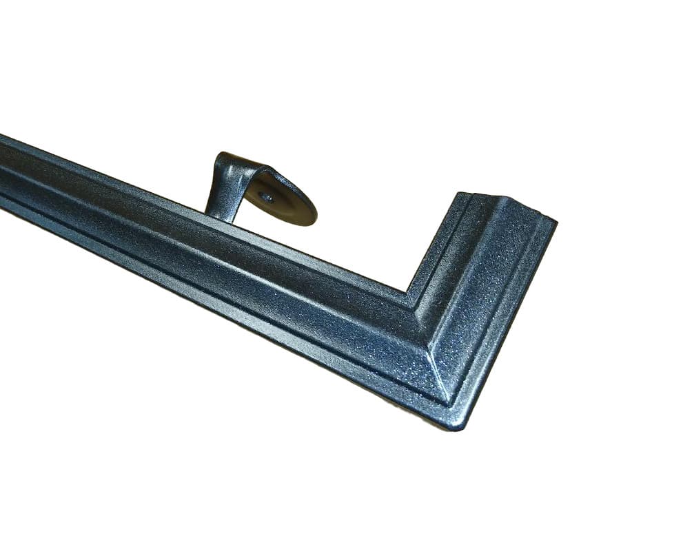 Kenosha Iron Code Compliant 10' Wrought Iron Handrail- 2 Piece Constuction Black 6