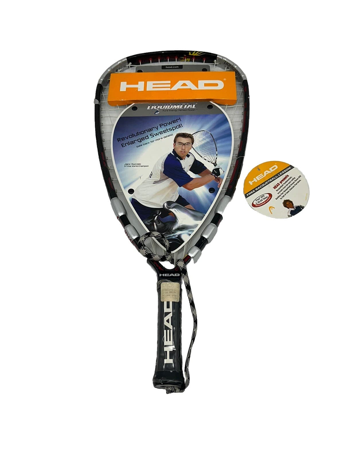 Head Liquidmetal 170 Megablast Intelligence Racquetball Racquet & 3-5/8 Grip NEW