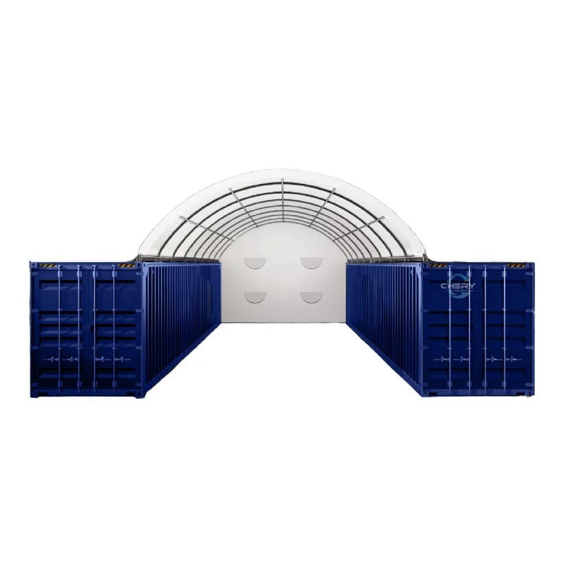 20'x40'x6.6' Heavy Duty 11OZ PE Fabric Container Shelter w/ Back Panel 5