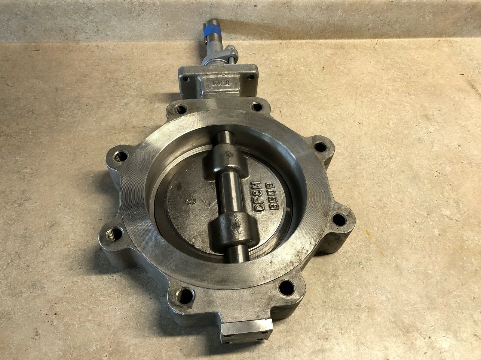 8" Lug Style Davis HPBV SS Body SS Disc SS Stem Metal Seated Butterfly Valve 5
