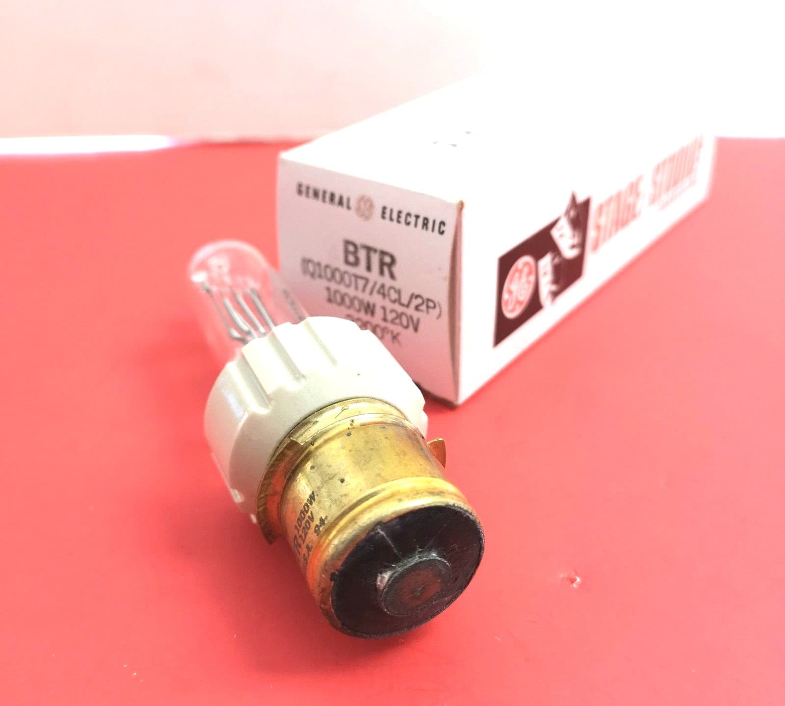 BTR Q1000T7/4CL/2P 1000W 120V Projector  LIGHT BULB Studio LAMP NEW GE 11955 2