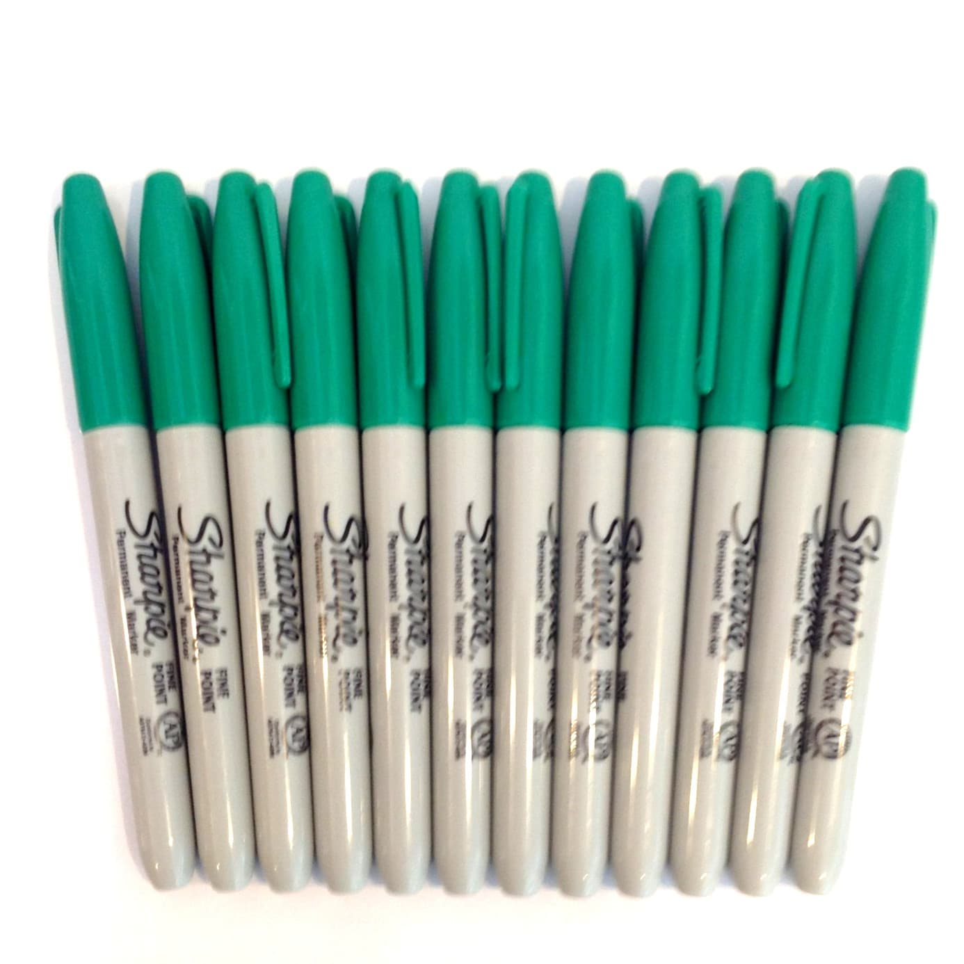 Lot of 12 Sharpie 30004 GREEN Permanent Markers Fine Point Bullet Tip NEW 2
