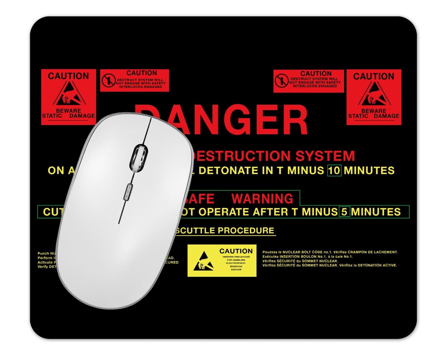 Nostromo Emergency Destruct Panel 1/8" Thick Mousepad 2