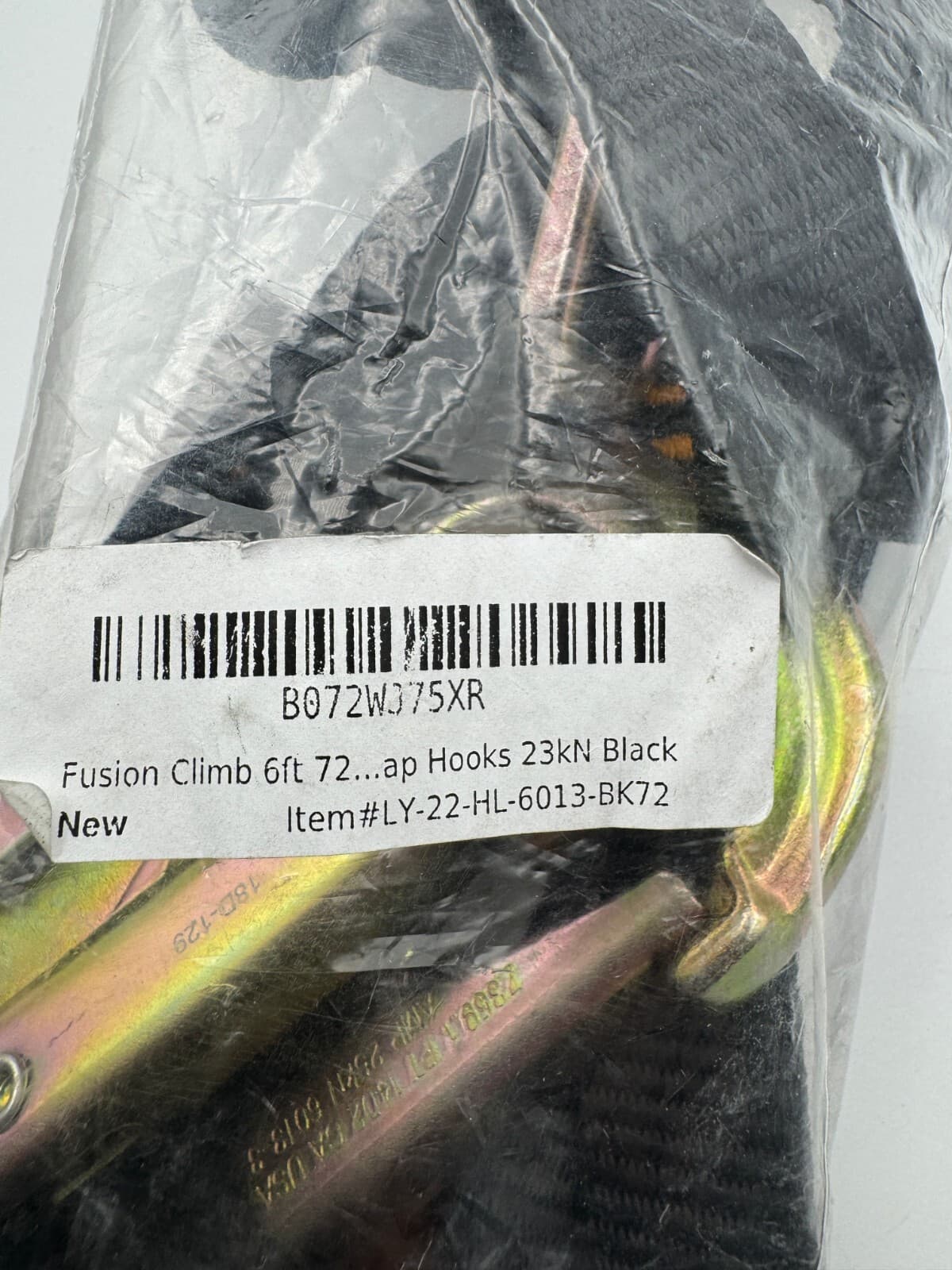 Fusion Climb Y-Legged Zipline Lanyard with Steel Snap Hooks 23kN Black 3
