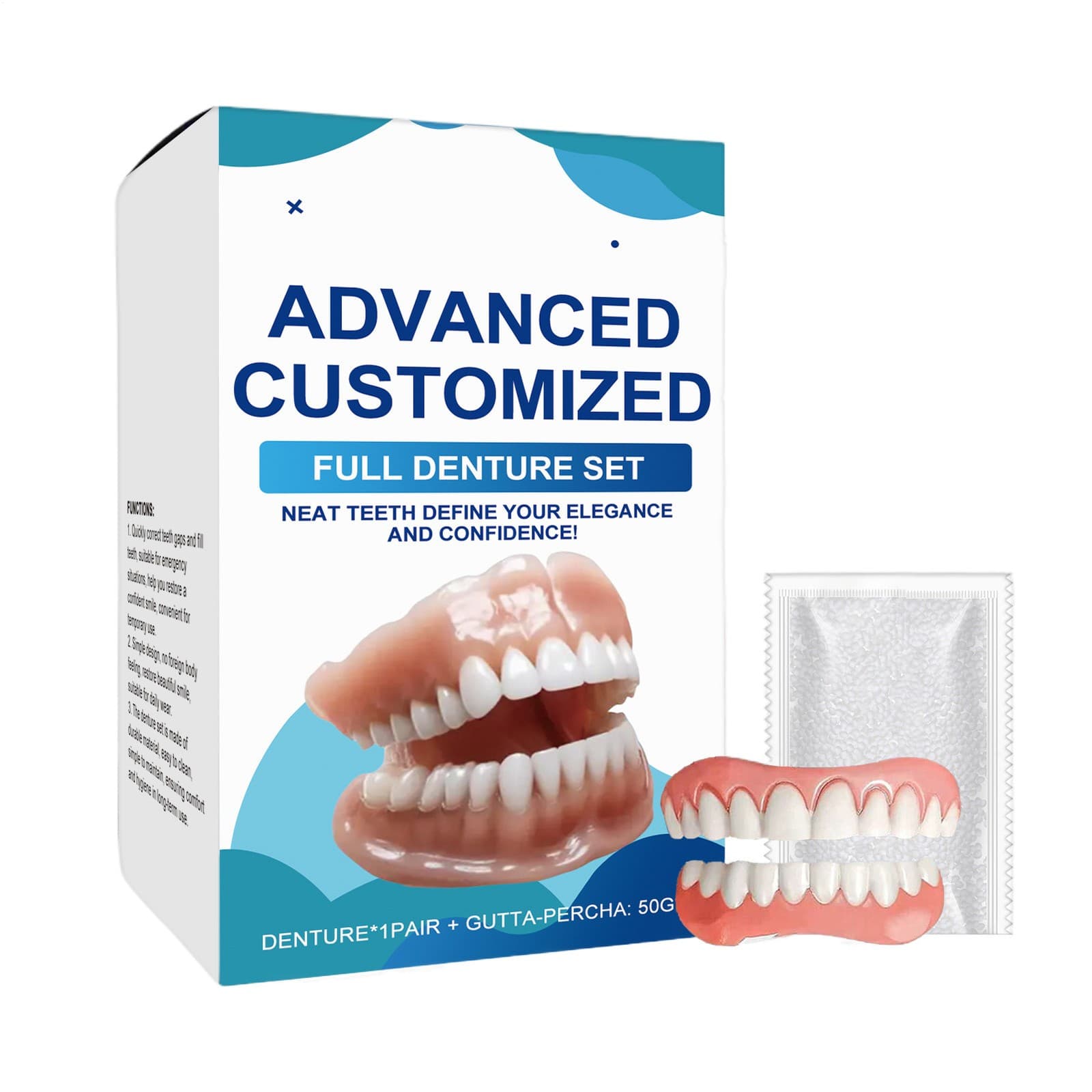 Full Denture Set for Men and Women Upper and Lower Denture False Teeth