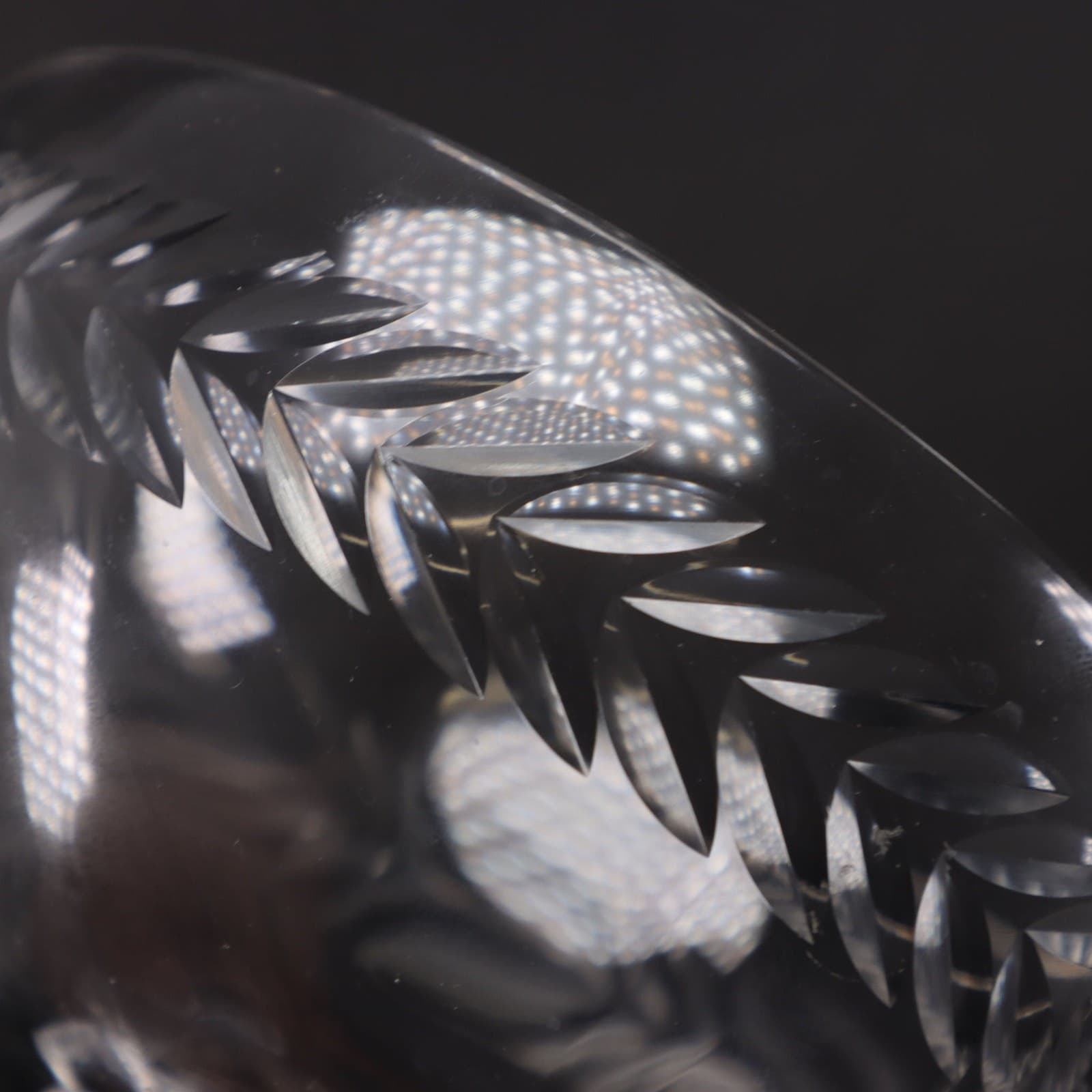 Laurel Cut Crystal Champagne Coupe Glass 6 1/2" Vintage 3