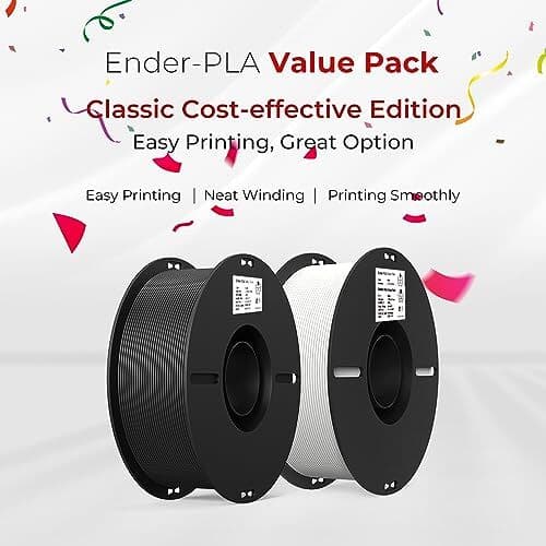 2 Pack Creality PLA Filament 1.75mm Ender PLA 3D Printer Filament for Ender 3 V2 3