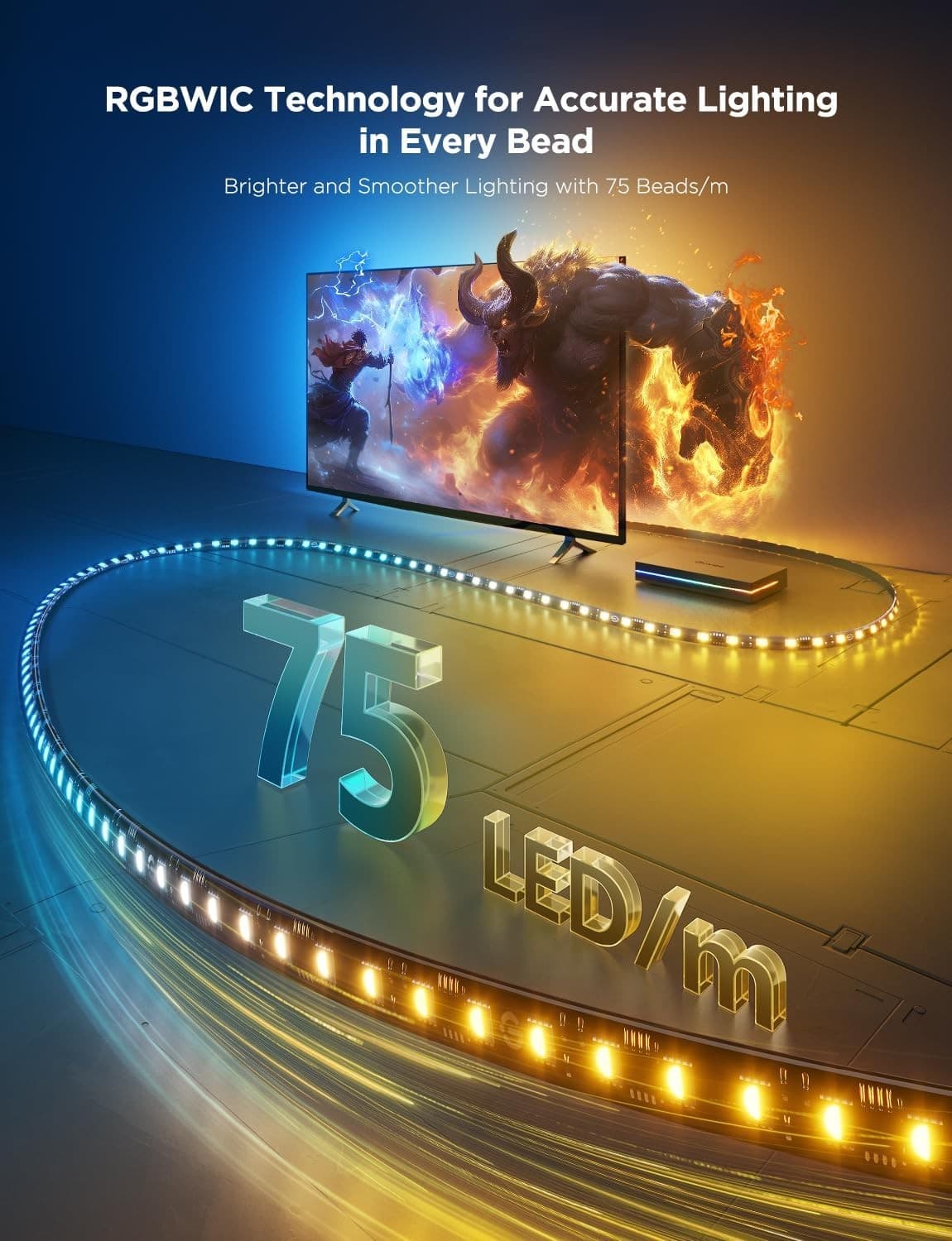 Govee AI Sync Box 2 with Backlight for 75-85 inch TV's H6604113 2