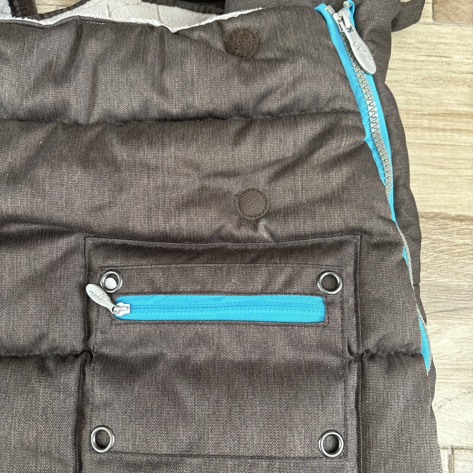 Bunting Stroller Bag Arctic bundleme. JJ Cole Brown & Teal NWOT never used 4