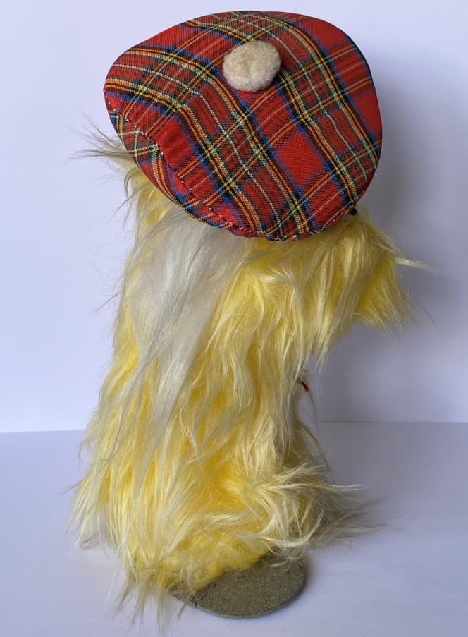 VINTAGE RETRO KITSCH FURRY SCOTTISH SCOTTIE DOG GONK ORNAMENT FIGURE 4