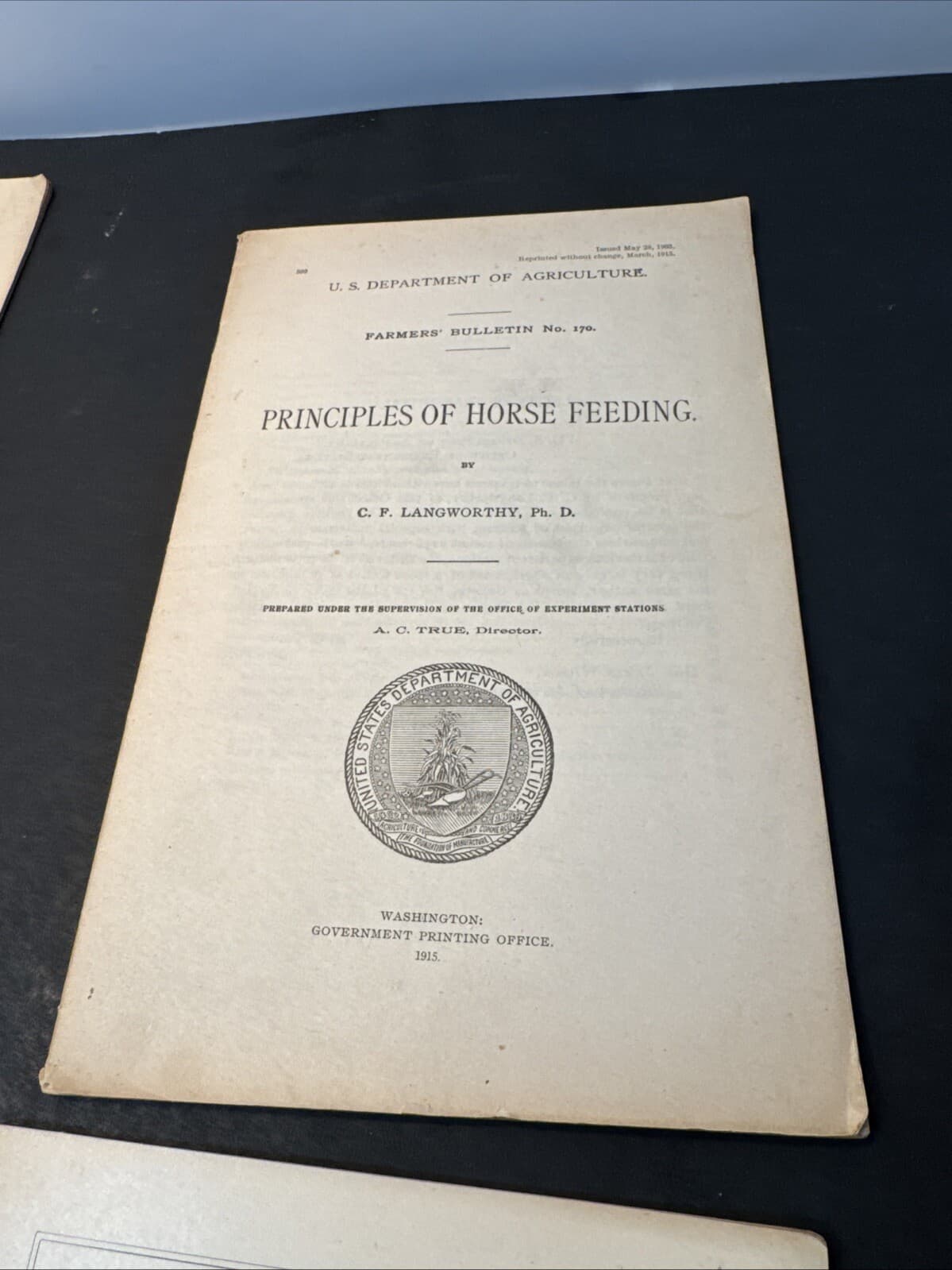 1915-17 USDA Farmers 6 Booklets Horse Feeding, Breaking Colts, Breeding antique 5