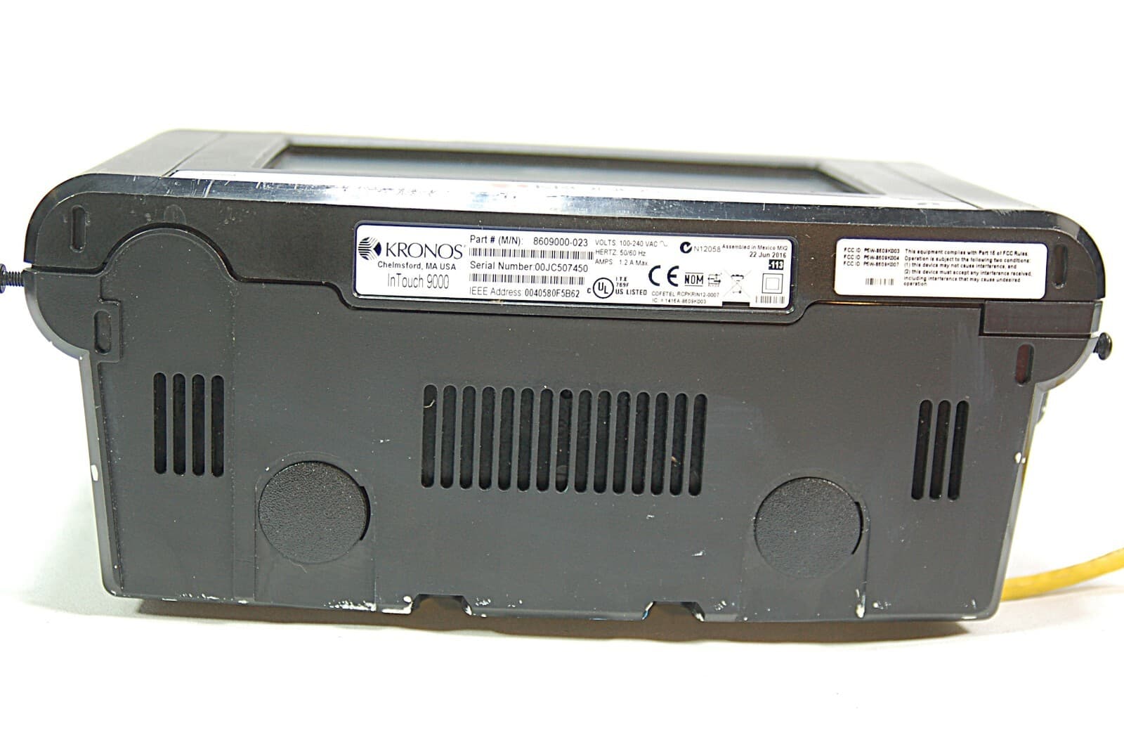 Kronos InTouch 9000 Time Clock Fingerprint & Proximity Sensors POE Factory Reset 3