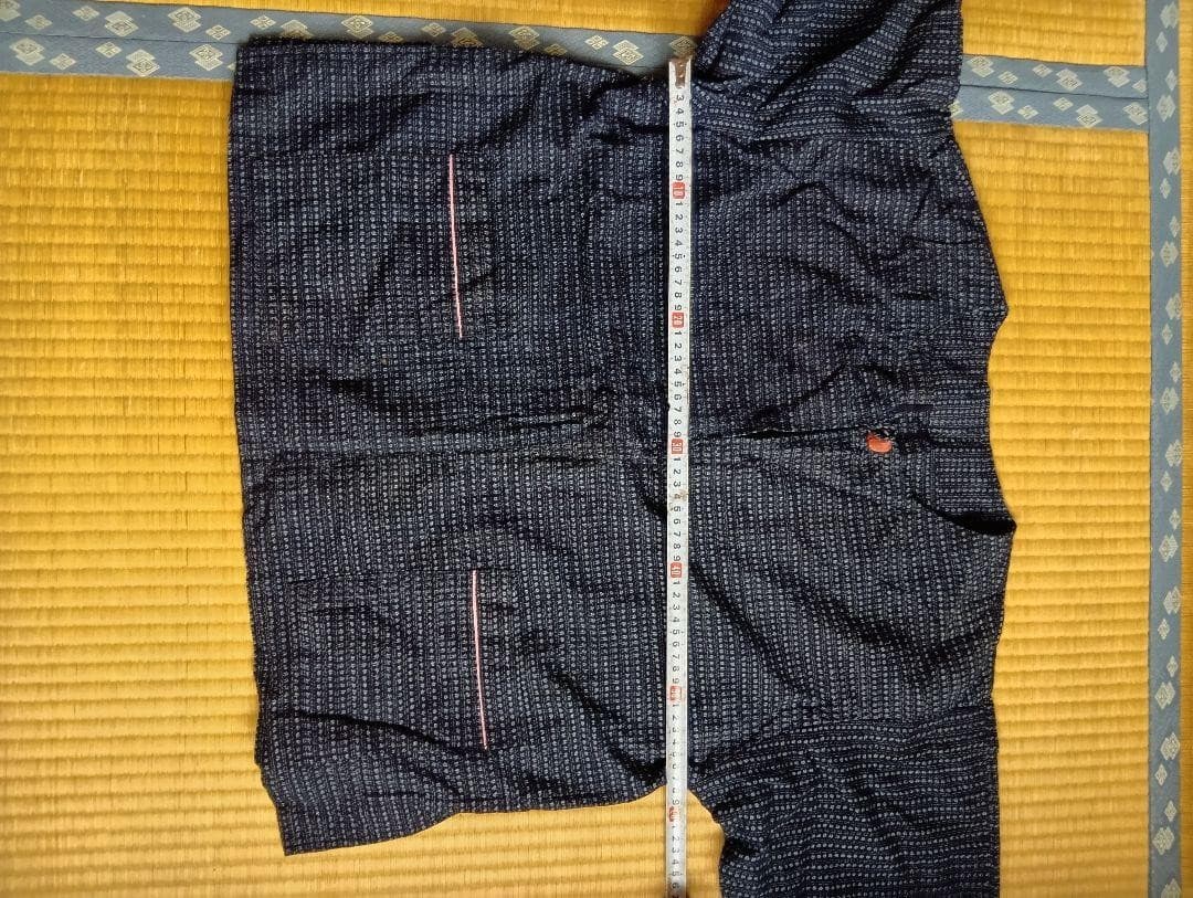 Vintage Japanese Kimono Cotton Navy White Dot Traditional Style Used 5