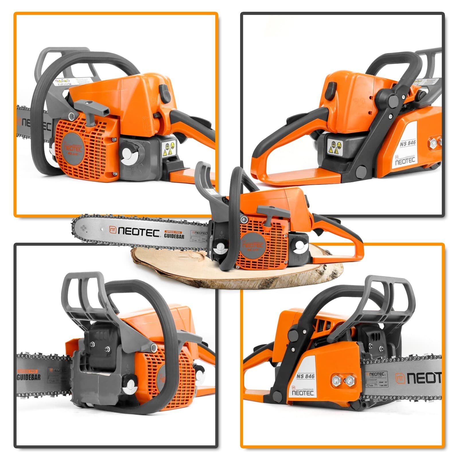 2-Stroke Gasoline Chainsaw 45.4cc 16" Bar Power Engine Wood Cutting Gas Chainsaw 5