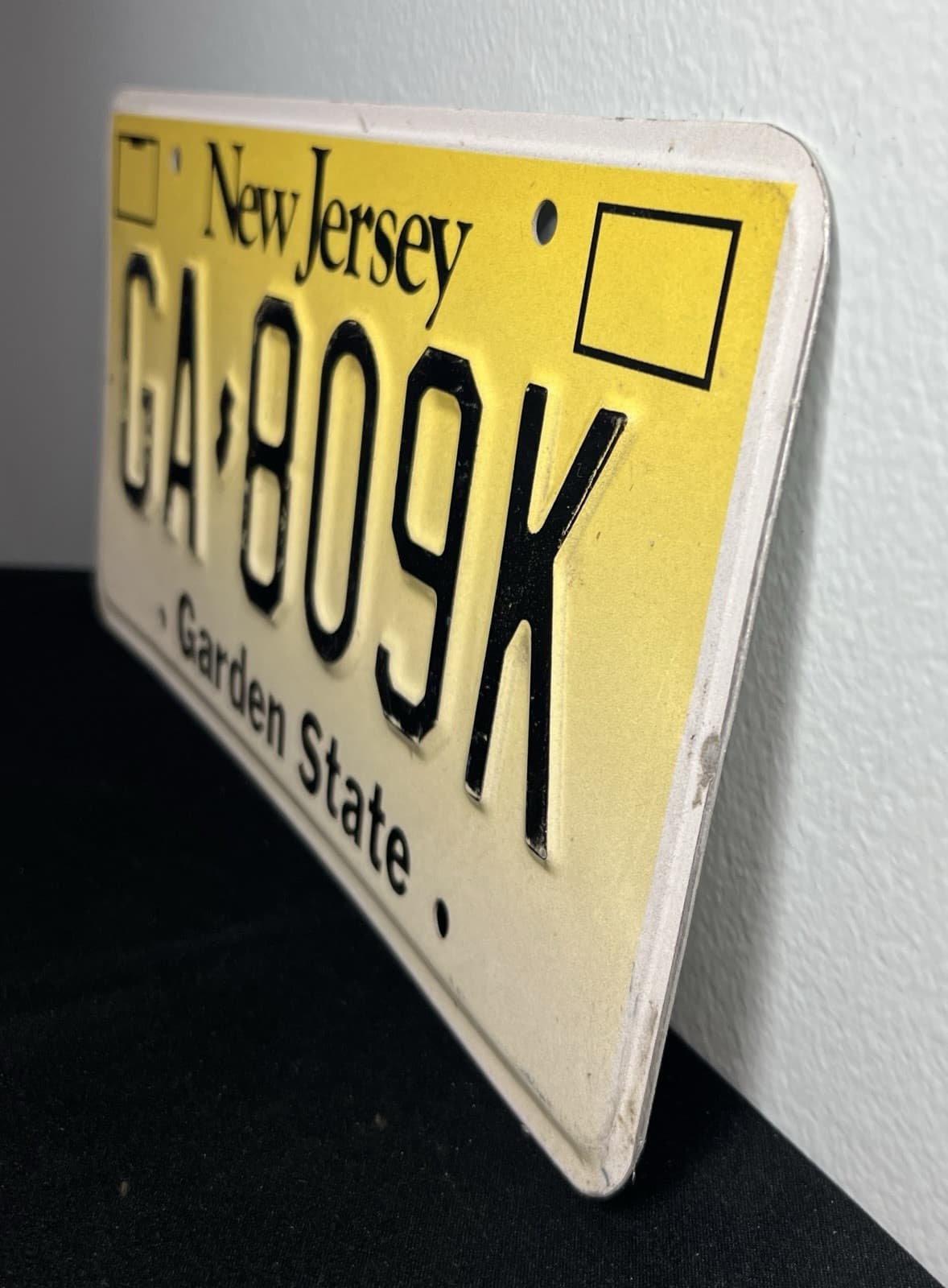 New Jersey Garden State Yellow License Plate #GA-809K NJ Local Home Decor Craft 4