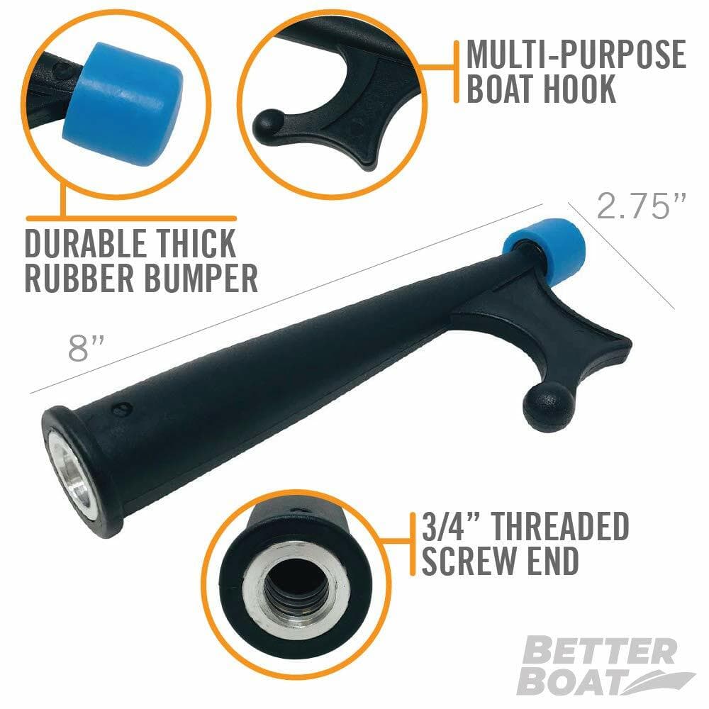 Boat Hook with Telescoping Pole and Standard Screw End 3/4" Thread with Extens.. 3