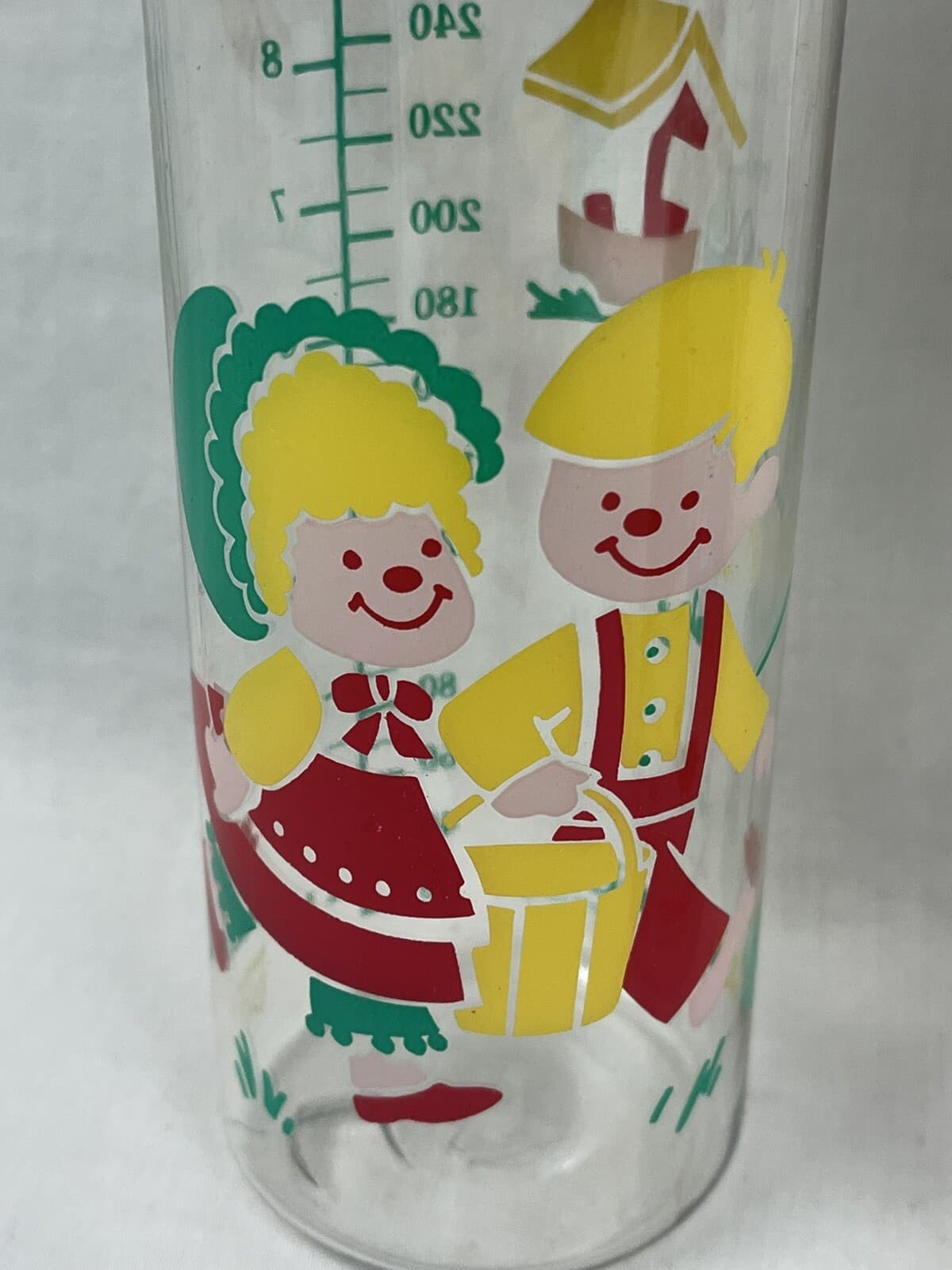 Gerber  1988 JACK & JILL - Little Boy Blue 9oz Vtg  Nursery Rhyme Baby Bottles 6