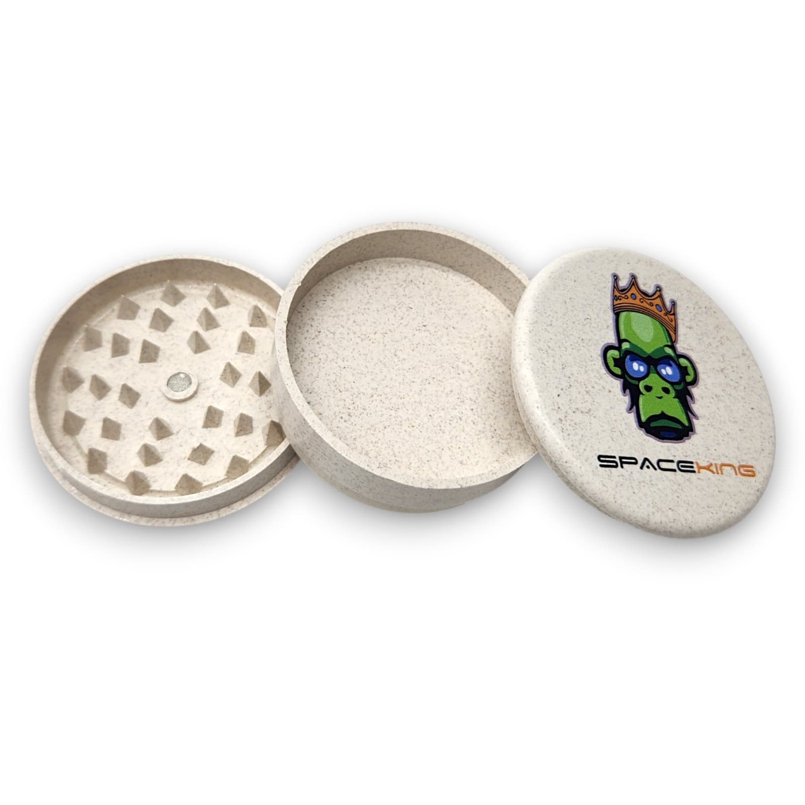 2.5" Space King HEMP Biodegradable TRAVEL Tobacco Herb Spice Grinder Crusher 5