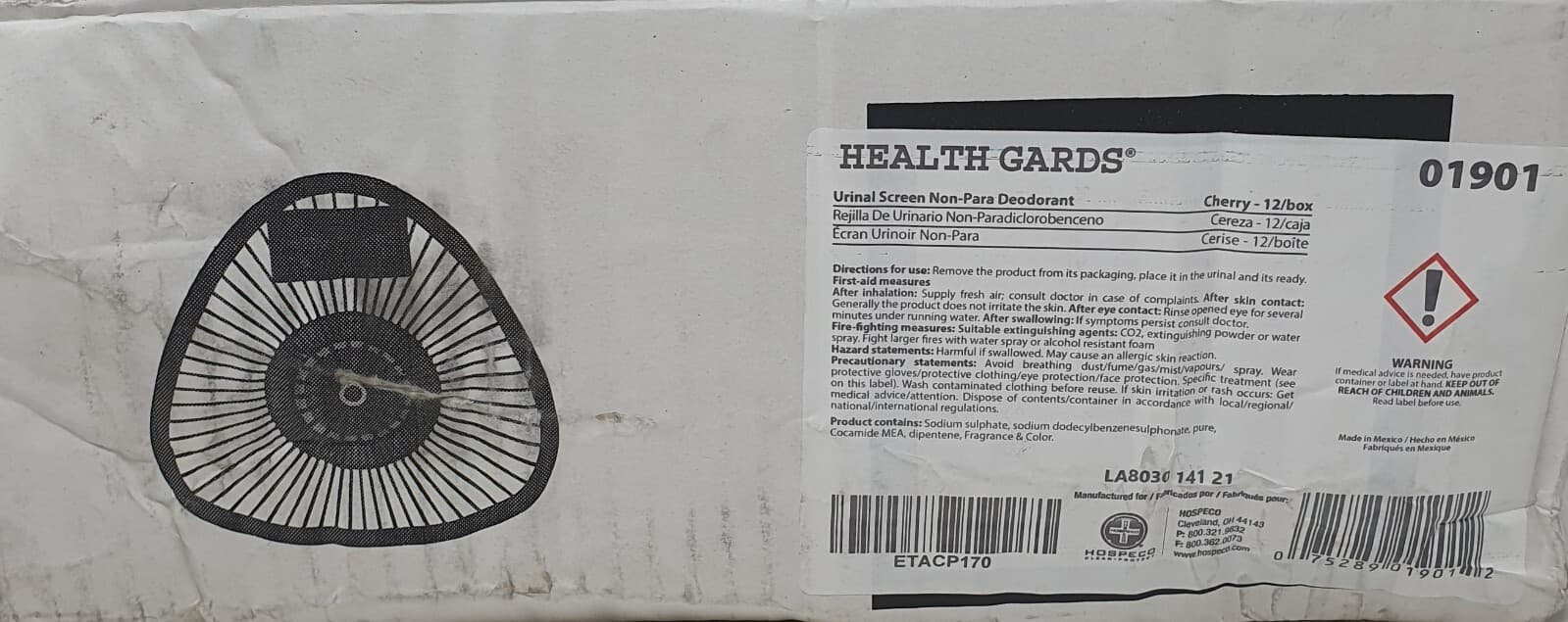 Health Gards 01901 Urinal Screen Non-Para Deodorant Qty 12 2