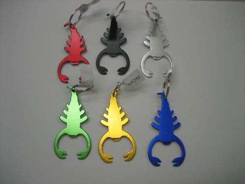 Lot of 12 pc Metal Scorpion Keychain Key Chain Bottle Opener  