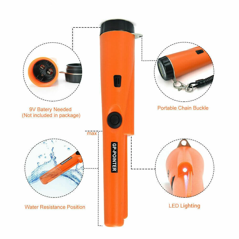 Metal Detector HandHeld Pro Pinpointer Pointer Probe Sensitive Tester Waterproof 6
